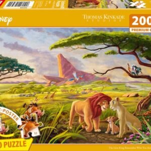 999games schmidt puzzle – thomas kinkade studios – disney, lion king, 200 pieces – jigsaw puzzle
