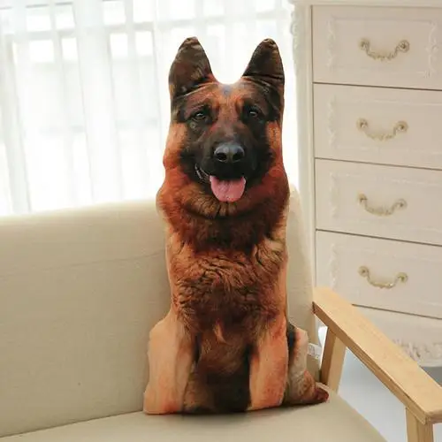 50cm Cute Simulation Dog Plush Toy 3D Printing Stuffed Animal Dog Plush Pillow Stuffed Cartoon Cushion Kids Doll Home Decro Gift - Imagen 11