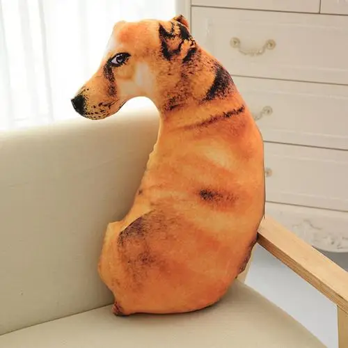 50cm Cute Simulation Dog Plush Toy 3D Printing Stuffed Animal Dog Plush Pillow Stuffed Cartoon Cushion Kids Doll Home Decro Gift - Imagen 12