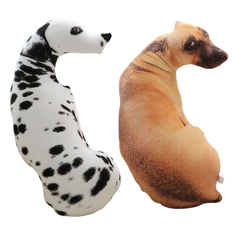 50cm Cute Simulation Dog Plush Toy 3D Printing Stuffed Animal Dog Plush Pillow Stuffed Cartoon Cushion Kids Doll Home Decro Gift - Imagen 3