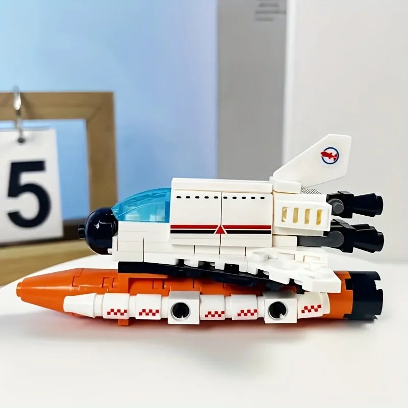 Space Rocket Building Blocks Set STEM Educational DIY Puzzle 3D Assembly Model Construction Toy for Kids Boys Girls School Gift - Imagen 7