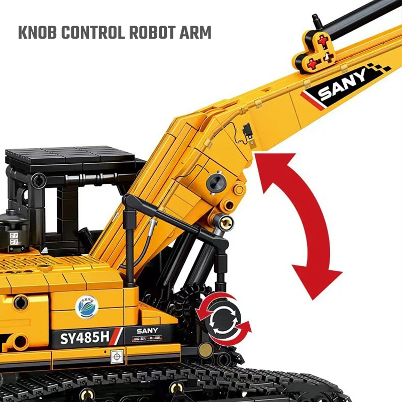 SEMBO BLOCK 1022pcs Excavator Models Building Blocks MOC City Construction Engineering Vehicle Bricks Educational Toys Boys Gift - Imagen 3