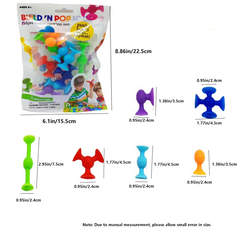 Suction Cup Toy, Soft Throw Darts Set,Building Blocks Pop Sucker Toy,Fidget Toy for Kids,Parent-child Interactive Game - Imagen 7