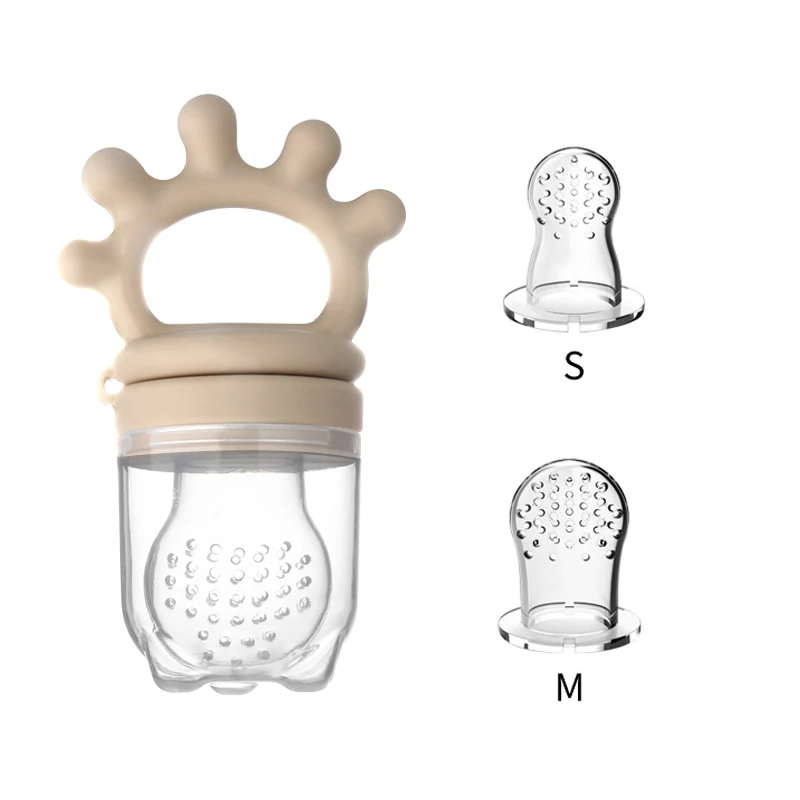 Baby Silicone Fruit Feeder with Cover Baby Mesh Bag Nipple Fresh Food Vegetable Supplement Soother Feeding Teething Pacifier Toy - Imagen 11
