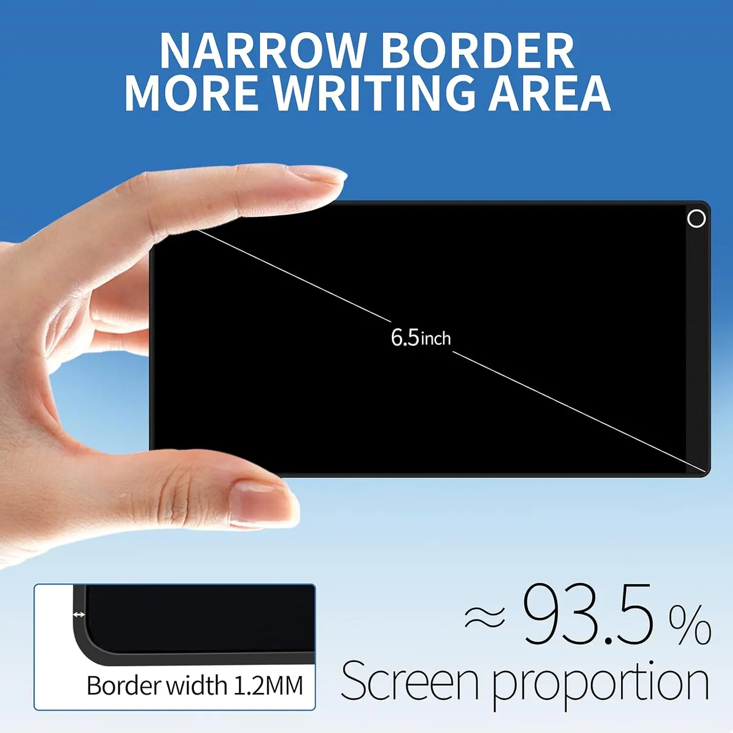 6.5" Full Screen LCD Writing Tablet, Portable Digital Notepad, Lightweight Pocket Design, Ideal For Creative Sketching Drafting - Imagen 4