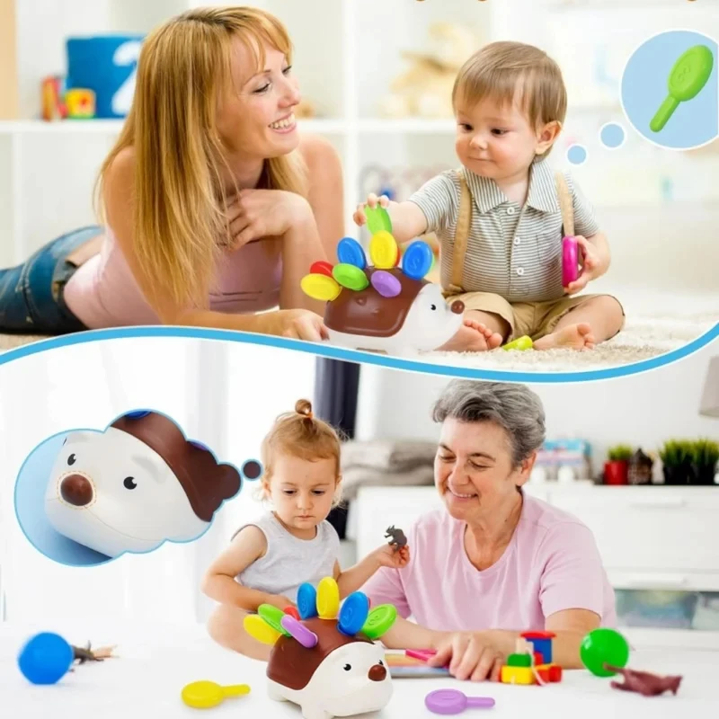 Sensory Hedgehog Toys Toddler Montessori Fine Motor Toys Baby Preschooler Educational Sensory Travel Toys for Age 1 2 3 4 Year - Imagen 6