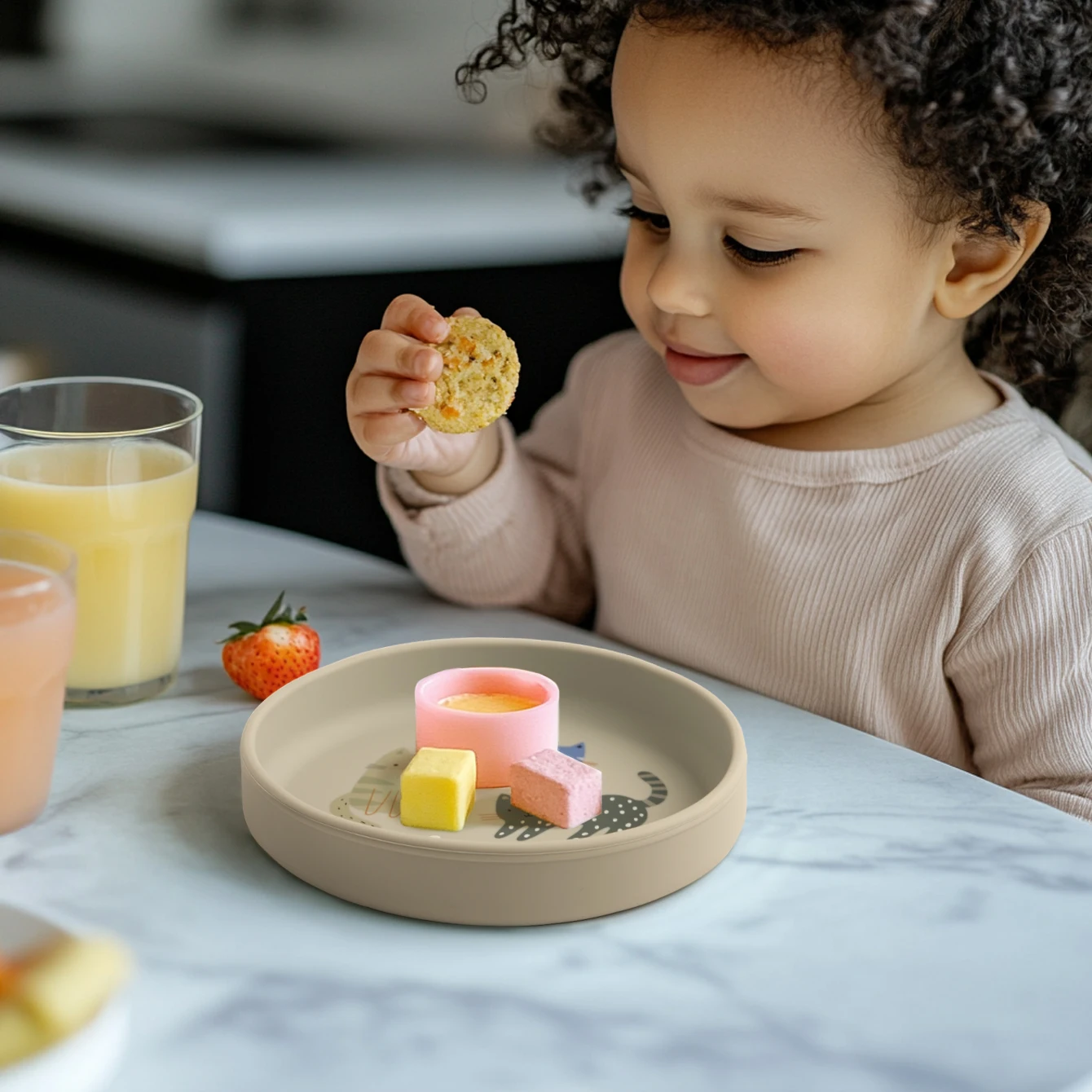 1PCS Dinosaur Silicone Baby Plate BPA Free Cartoon Food Tray For Toddlers Self Feeding Training 6M+ Easy Clean Tableware - Imagen 6