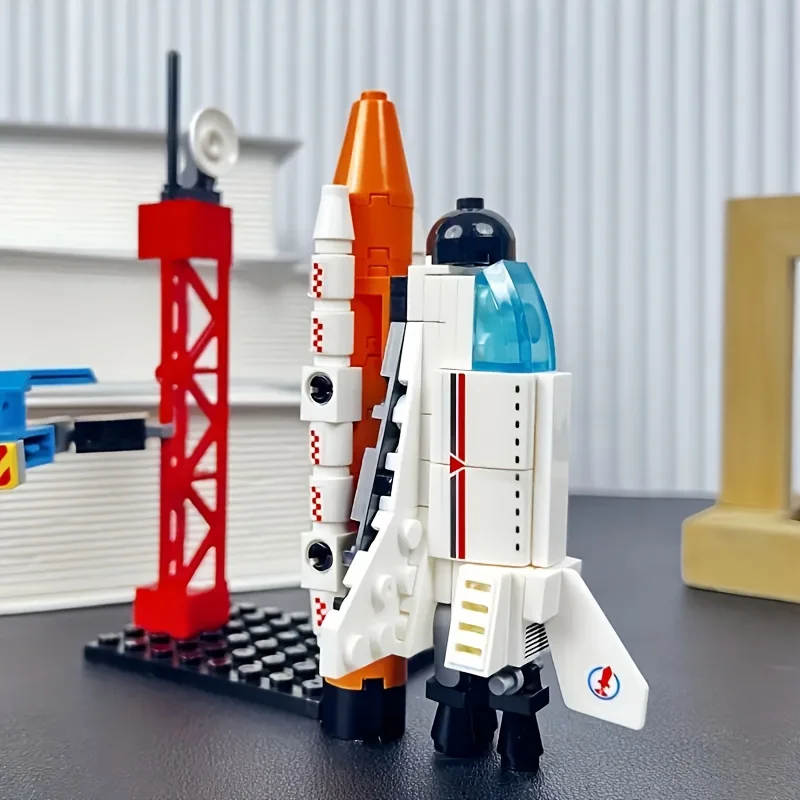 Space Rocket Building Blocks Set STEM Educational DIY Puzzle 3D Assembly Model Construction Toy for Kids Boys Girls School Gift - Imagen 6