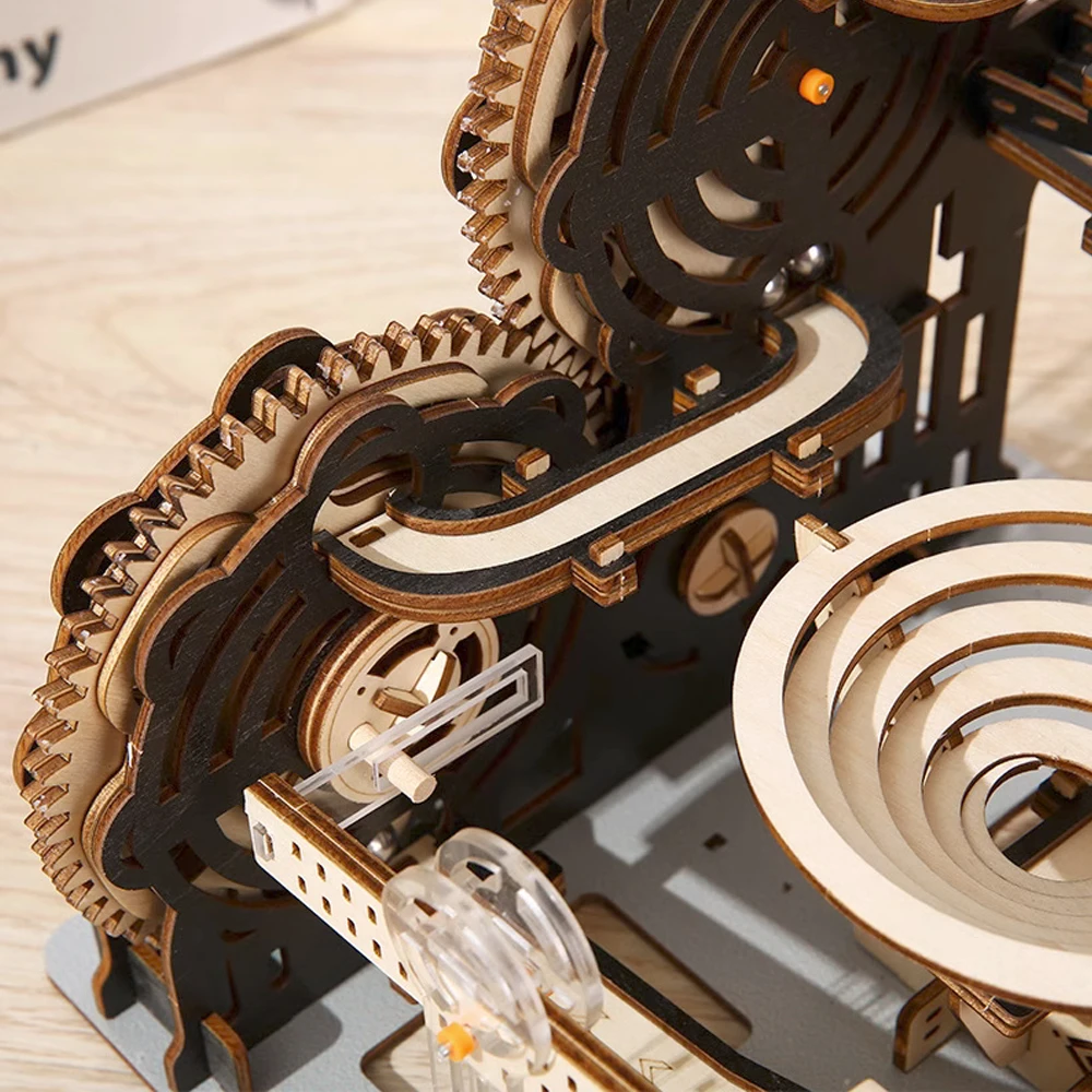 3D Wooden Puzzle Marble Run Set DIY Assemble Mechanical Model Building Kits STEAM Educational Toys for Adult Kids Birthday Gifts - Imagen 18