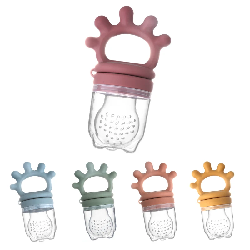 Baby Silicone Fruit Feeder with Cover Baby Mesh Bag Nipple Fresh Food Vegetable Supplement Soother Feeding Teething Pacifier Toy - Imagen 25
