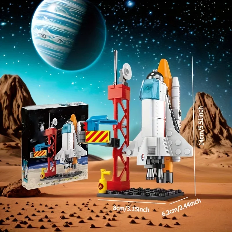 Space Rocket Building Blocks Set STEM Educational DIY Puzzle 3D Assembly Model Construction Toy for Kids Boys Girls School Gift - Imagen 4