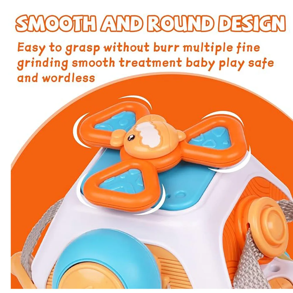 Baby Busy Board Cube Montessori Sensory Toys for Toddler Educational Learning Activities Travel Toy Lock Box Fine Motor Skill - Imagen 14