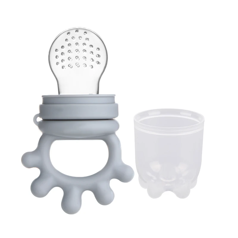 Baby Silicone Fruit Feeder with Cover Baby Mesh Bag Nipple Fresh Food Vegetable Supplement Soother Feeding Teething Pacifier Toy - Imagen 23
