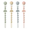 Baby Silicone Pacifier Chain Clip Dummy Nipples Holder Clips BPA Free Babies Teething Chain Toy Gifts For Cute Baby Accessories
