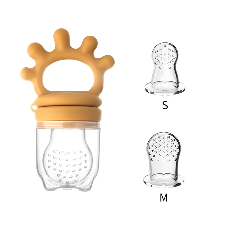 Baby Silicone Fruit Feeder with Cover Baby Mesh Bag Nipple Fresh Food Vegetable Supplement Soother Feeding Teething Pacifier Toy - Imagen 21