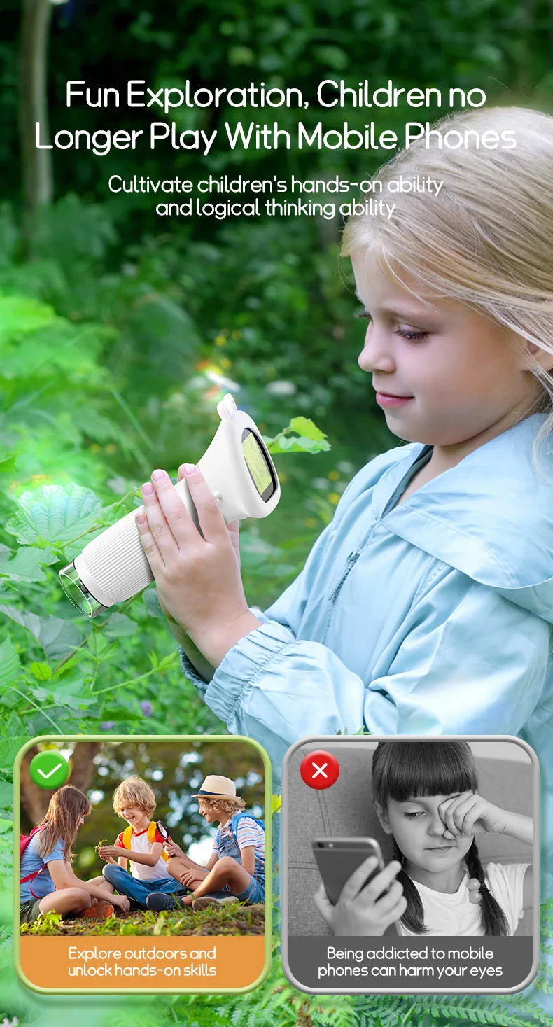 Kids Microscope 1000x Magnifier Microscope 200 Megapixels With LED Photo Video Function Educational Toys Science For Children - Imagen 12