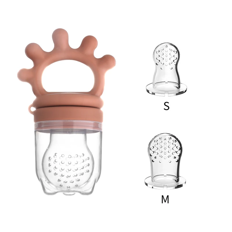 Baby Silicone Fruit Feeder with Cover Baby Mesh Bag Nipple Fresh Food Vegetable Supplement Soother Feeding Teething Pacifier Toy - Imagen 9