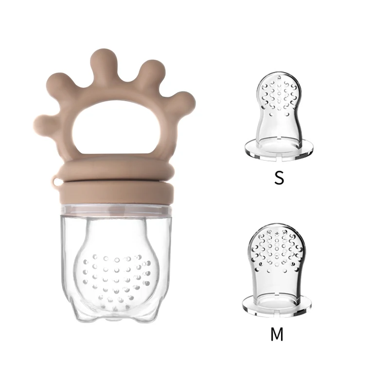 Baby Silicone Fruit Feeder with Cover Baby Mesh Bag Nipple Fresh Food Vegetable Supplement Soother Feeding Teething Pacifier Toy - Imagen 7