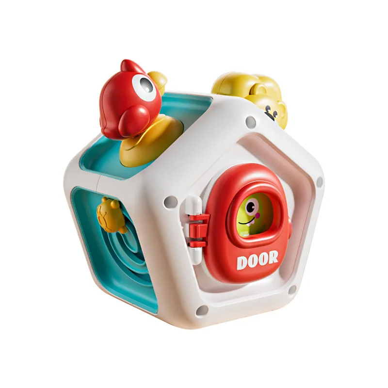Baby Busy Board Cube Montessori Sensory Toys for Toddler Educational Learning Activities Travel Toy Lock Box Fine Motor Skill - Imagen 6