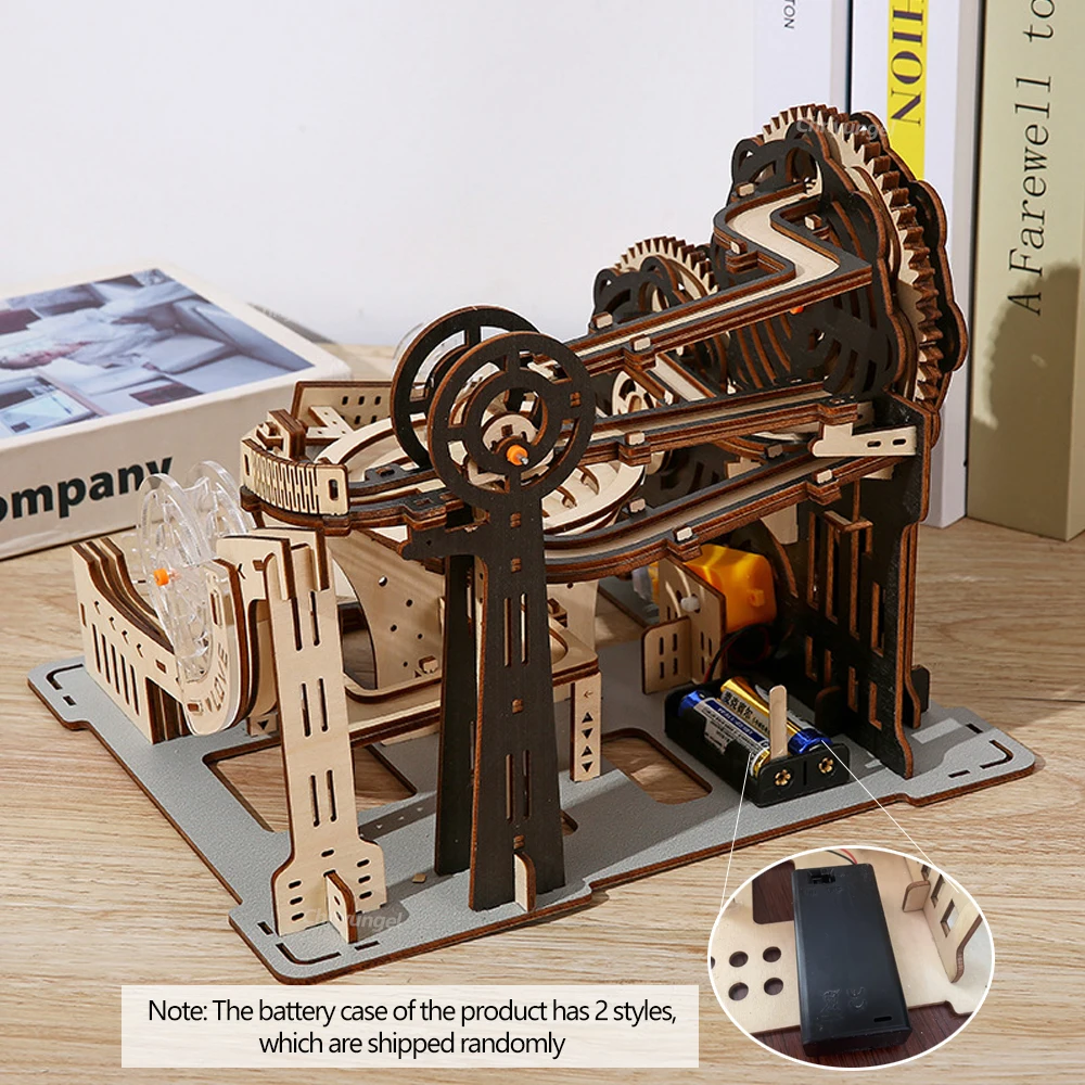 3D Wooden Puzzle Marble Run Set DIY Assemble Mechanical Model Building Kits STEAM Educational Toys for Adult Kids Birthday Gifts - Imagen 16