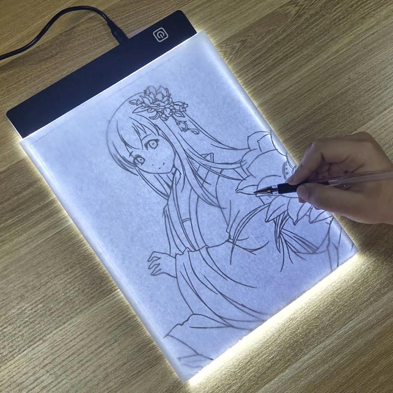 Led Drawing Copy Pad 3 Level Dimmable Board Table Animation Painting Educational Toys Gift Adjustable Light Notepad For Children - Imagen 16