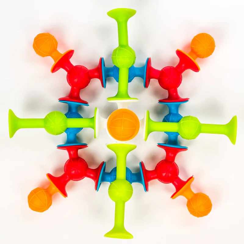Suction Cup Toy, Soft Throw Darts Set,Building Blocks Pop Sucker Toy,Fidget Toy for Kids,Parent-child Interactive Game - Imagen 2