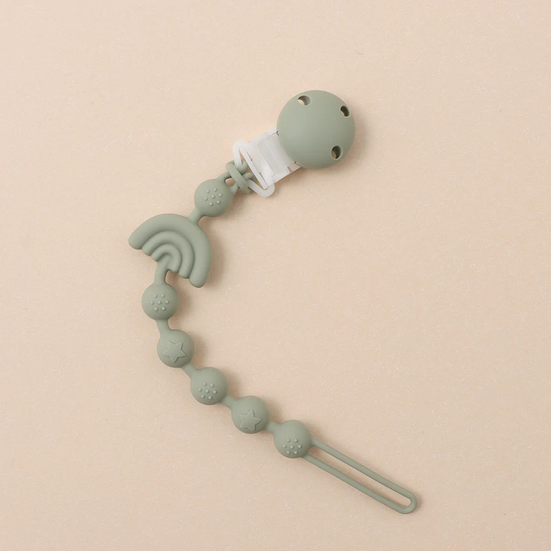 Baby Silicone Pacifier Chain Clip Dummy Nipples Holder Clips BPA Free Babies Teething Chain Toy Gifts For Cute Baby Accessories - Imagen 17