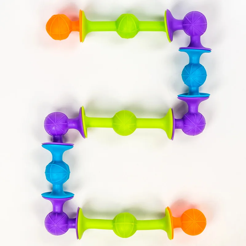 Suction Cup Toy, Soft Throw Darts Set,Building Blocks Pop Sucker Toy,Fidget Toy for Kids,Parent-child Interactive Game - Imagen 5
