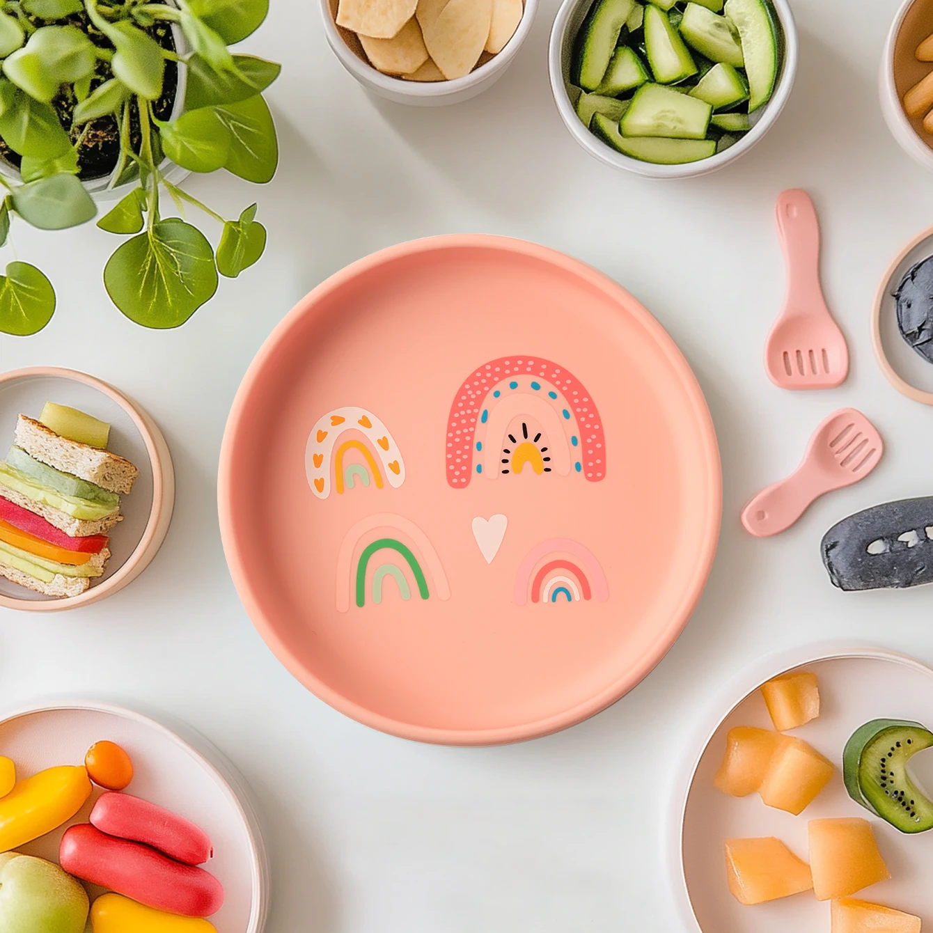 1PCS Dinosaur Silicone Baby Plate BPA Free Cartoon Food Tray For Toddlers Self Feeding Training 6M+ Easy Clean Tableware - Imagen 13
