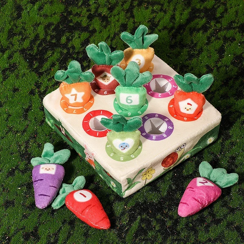 Baby Carrot Harvest Game Cotton Montessori Game Shape Color Classification Matching Puzzle Recognition 0-3 Baby Puzzle Toy - Imagen 14