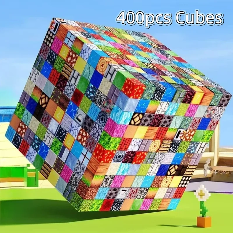 20-500PCS Random Magnetic Cubes, Kids STEM Building Blocks, Creative Stacking Toy, Gift for Boys Girls 3+ - Imagen 13