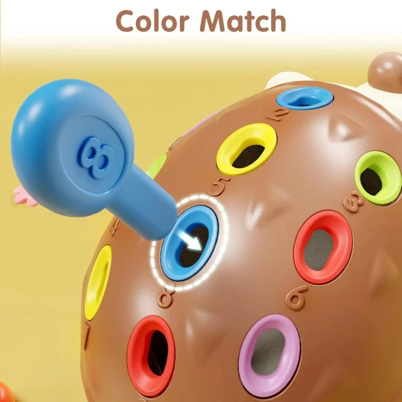 Sensory Hedgehog Toys Toddler Montessori Fine Motor Toys Baby Preschooler Educational Sensory Travel Toys for Age 1 2 3 4 Year - Imagen 5