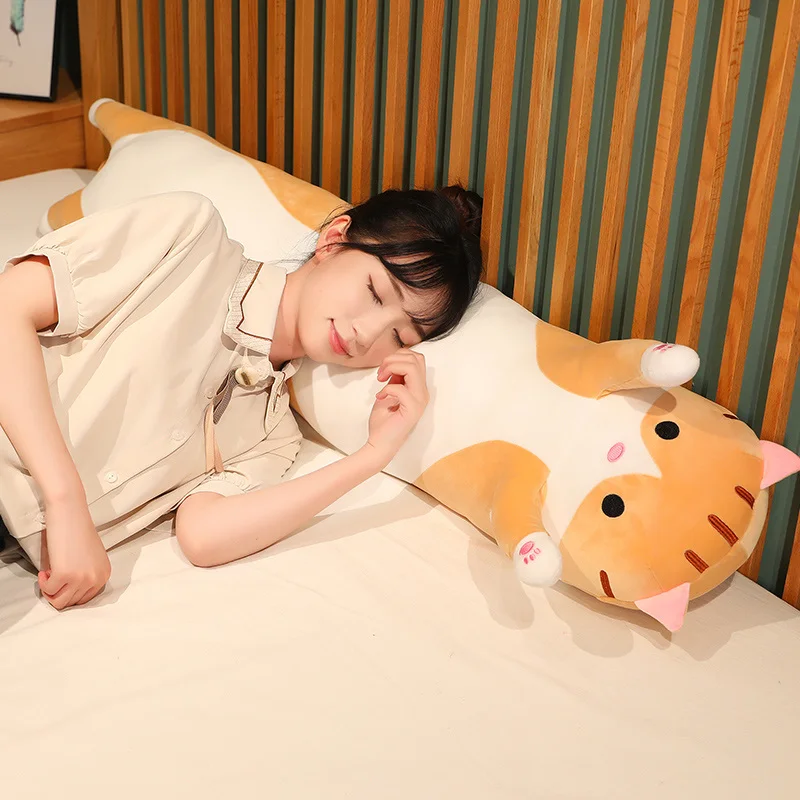 50/70/90/110/130cm Funny Joy Cute Soft Long Cat Plush Toys Pause Office Nap Pillow Bed Sleep Home Decor Doll for Kids Girl Gift - Imagen 25