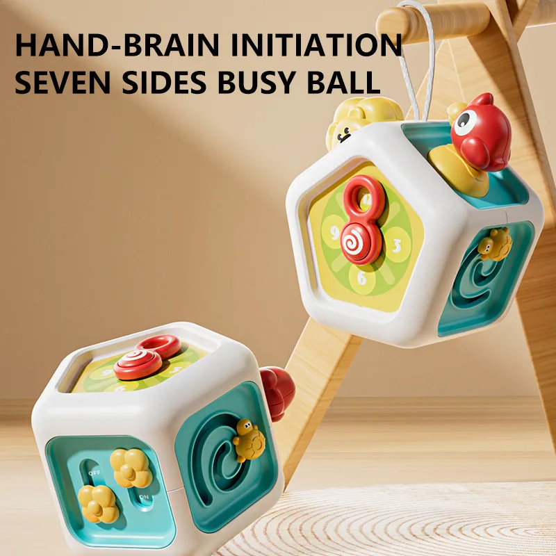 Baby Busy Board Cube Montessori Sensory Toys for Toddler Educational Learning Activities Travel Toy Lock Box Fine Motor Skill - Imagen 37