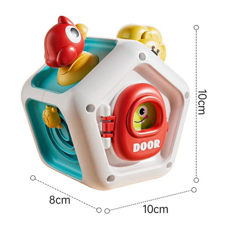 Baby Busy Board Cube Montessori Sensory Toys for Toddler Educational Learning Activities Travel Toy Lock Box Fine Motor Skill - Imagen 41