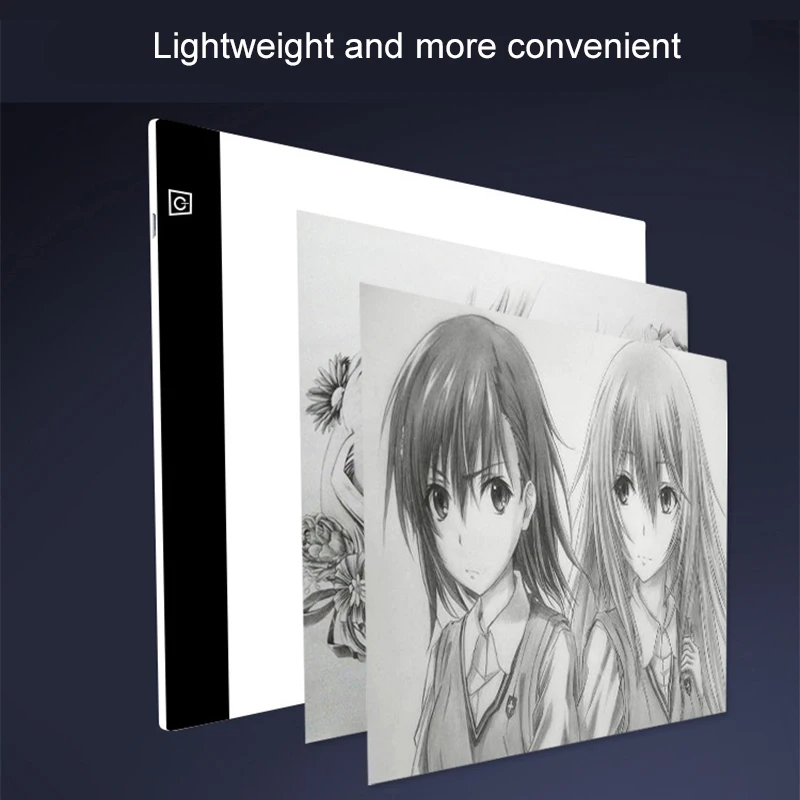 Led Drawing Copy Pad 3 Level Dimmable Board Table Animation Painting Educational Toys Gift Adjustable Light Notepad For Children - Imagen 6