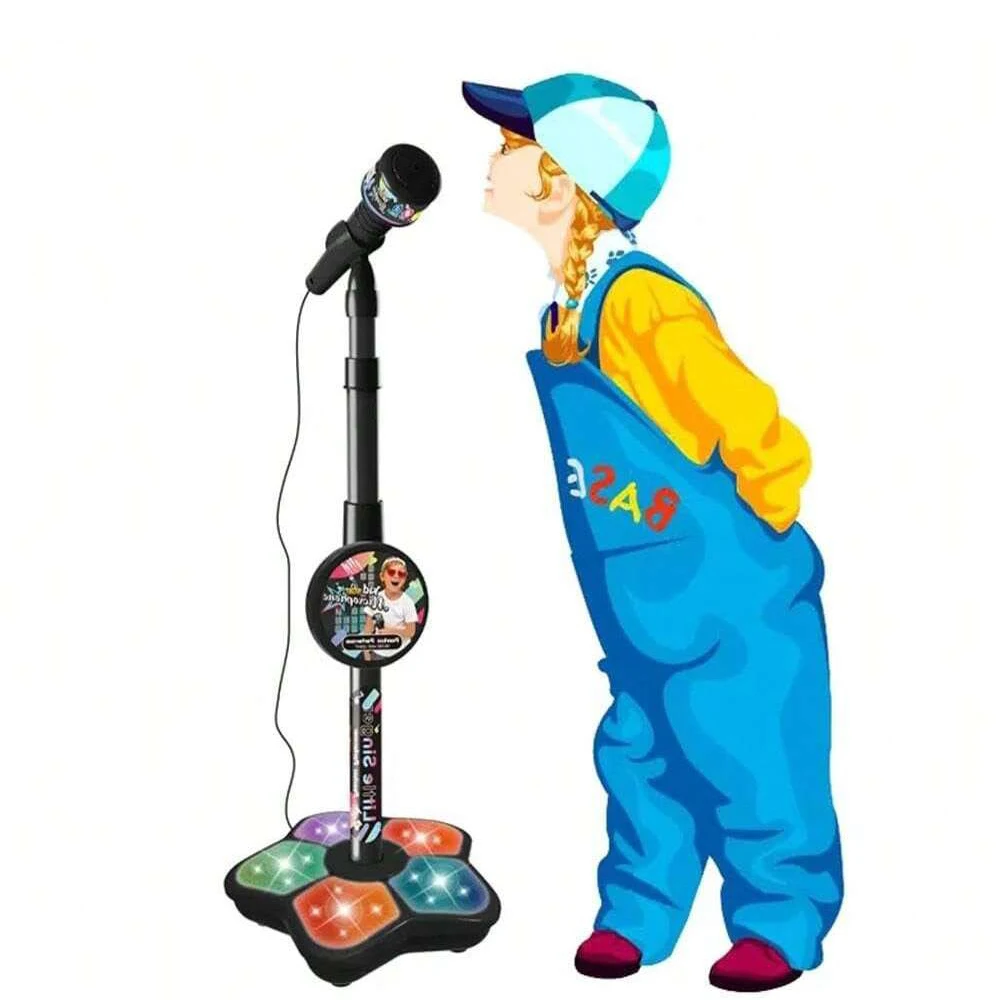 Kids Microphone Stand Toy, Portable Children's Karaoke Electronic, Durable Party Karaoke Microphone Stand, Kids Karaoke Machine - Imagen 4