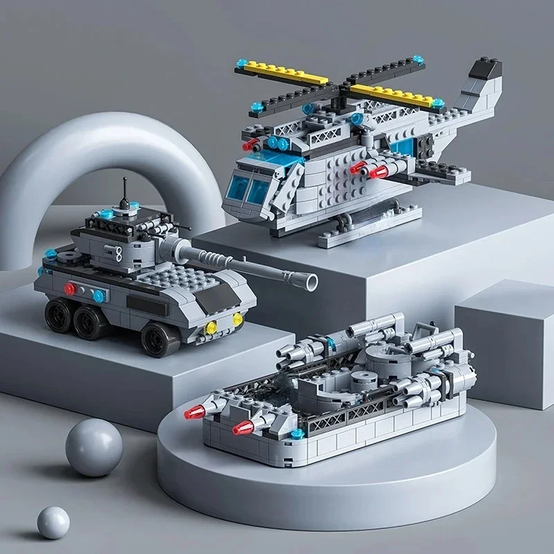 65CM Super Large Navy Warship Building Blocks Army Ship Model 6 in 1 Multi Shape Building Blocks Toy Set for Boys Toys - Imagen 9