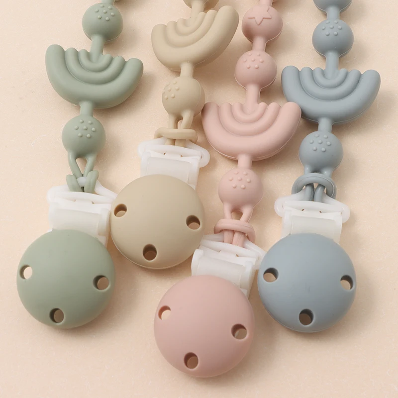 Baby Silicone Pacifier Chain Clip Dummy Nipples Holder Clips BPA Free Babies Teething Chain Toy Gifts For Cute Baby Accessories - Imagen 15