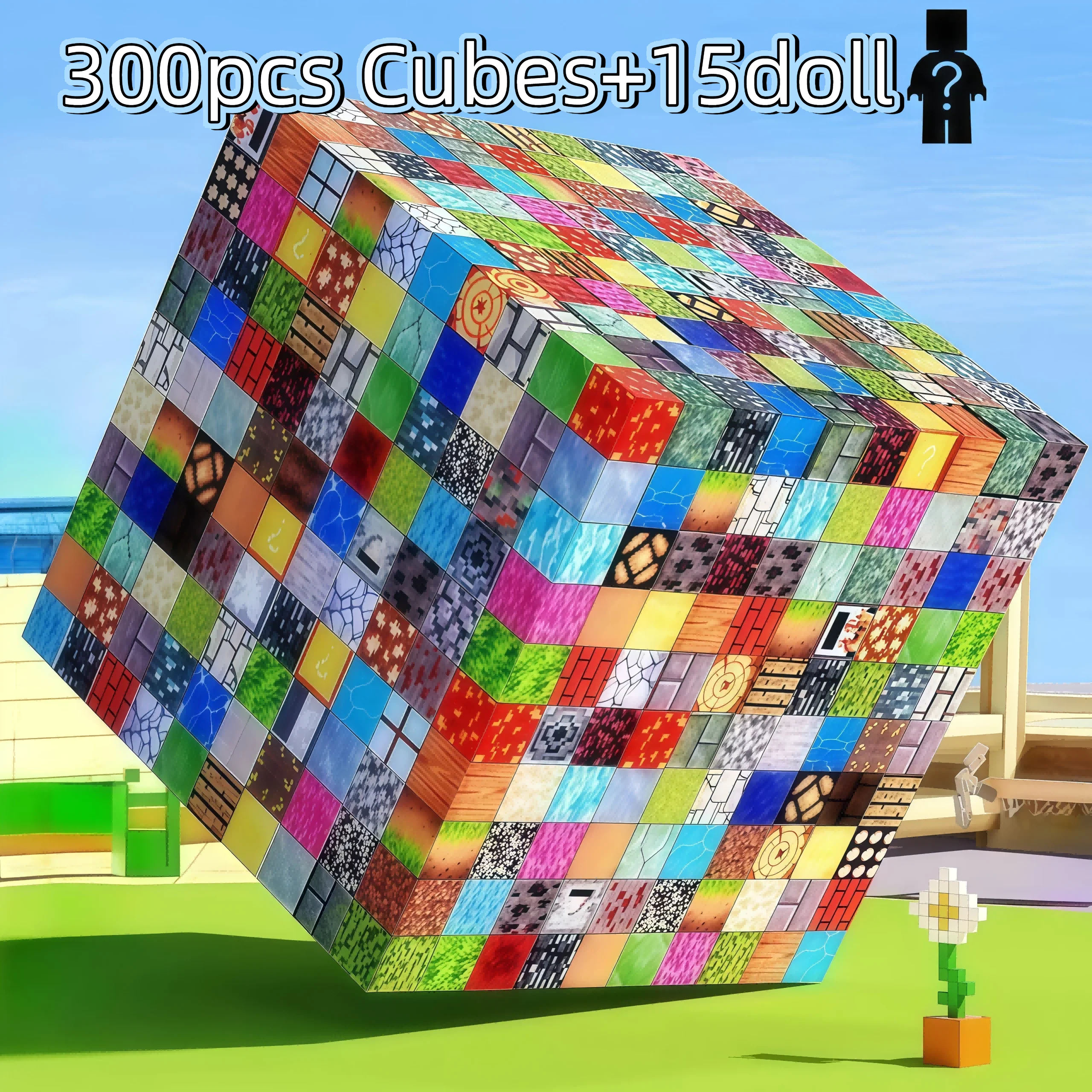 20-500PCS Random Magnetic Cubes, Kids STEM Building Blocks, Creative Stacking Toy, Gift for Boys Girls 3+ - Imagen 16