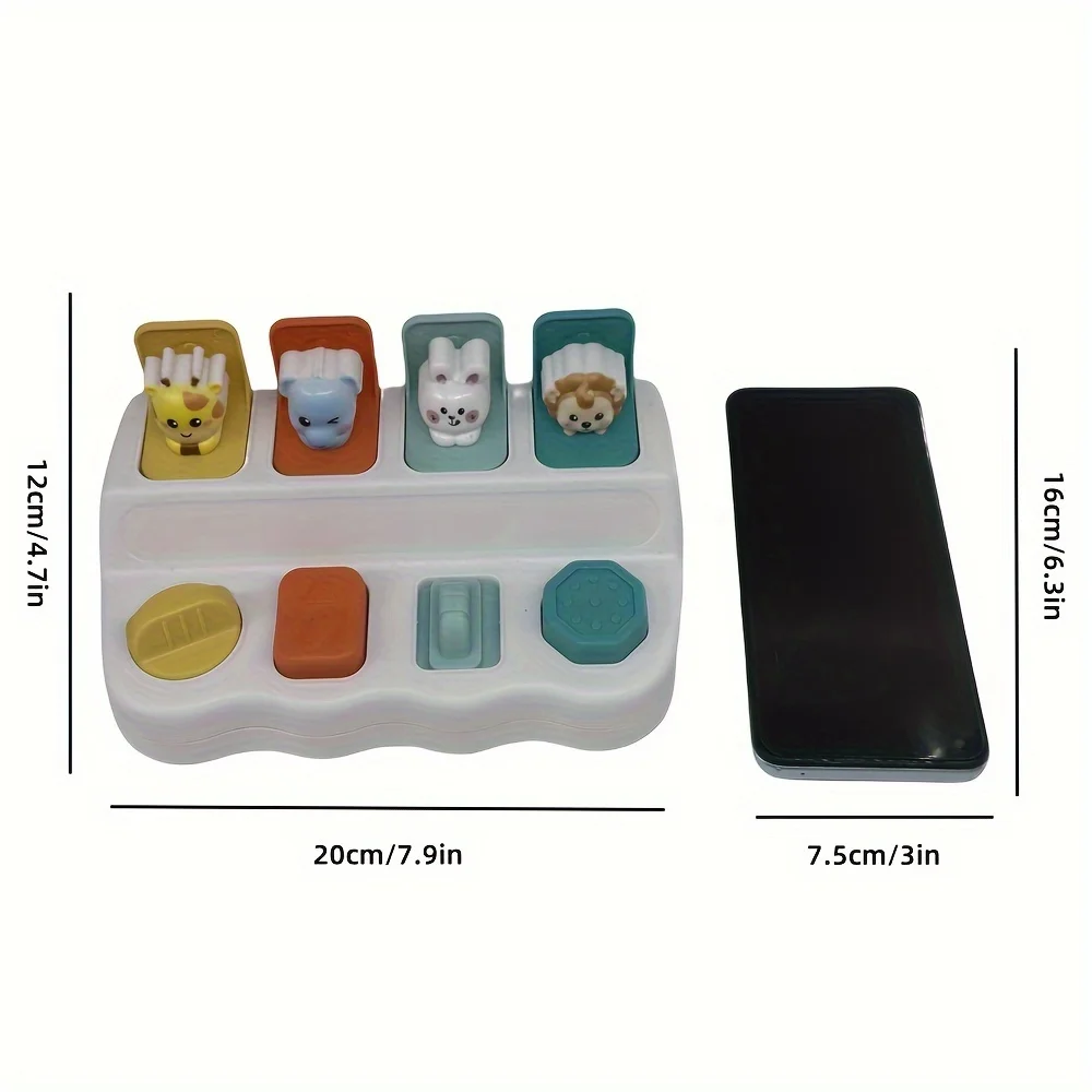 Montessori Pop up Animal Toys and Learning Boxes - Enhance Logic and Motor Skills, Suitable for Children's Birthday Gifts - Imagen 11