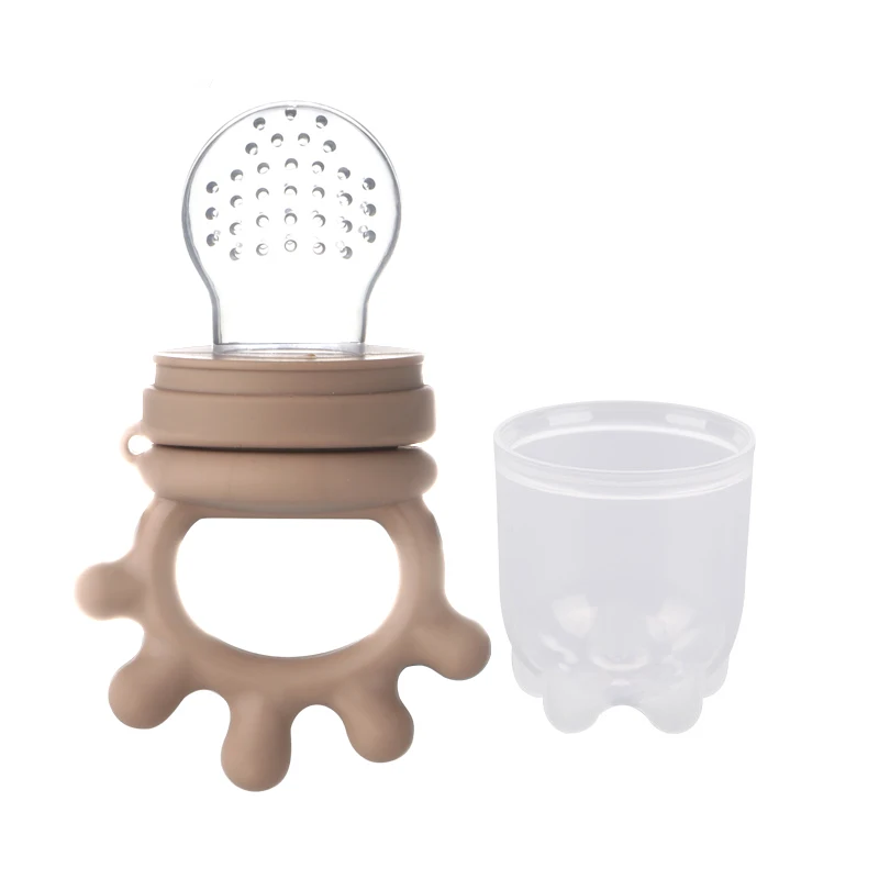 Baby Silicone Fruit Feeder with Cover Baby Mesh Bag Nipple Fresh Food Vegetable Supplement Soother Feeding Teething Pacifier Toy - Imagen 20