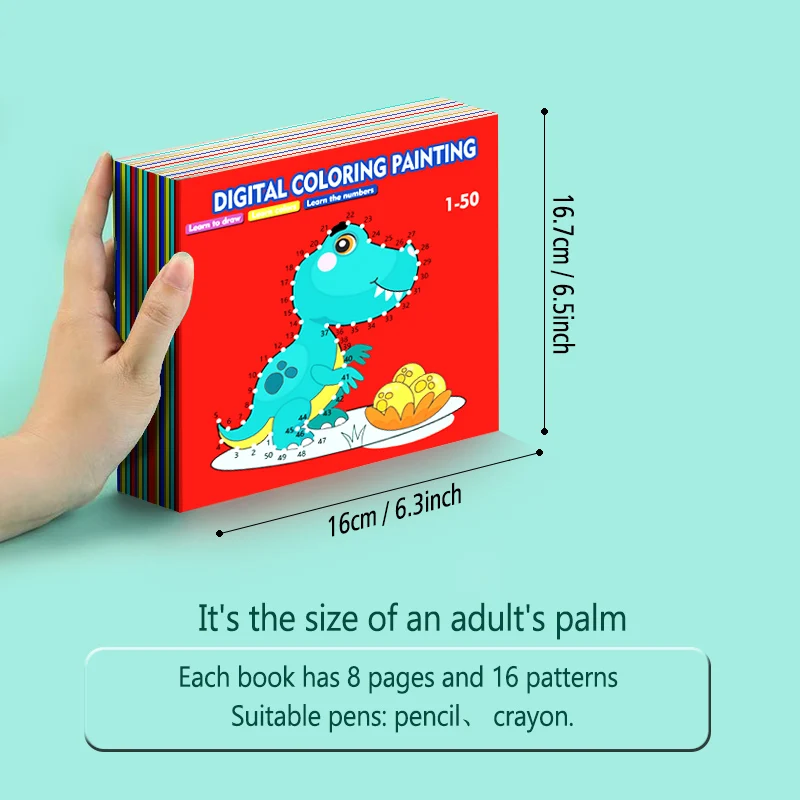 Line drawing, children's doodle books, learning numbers, early education to improve grades, fun drawing games, holiday gifts - Imagen 6