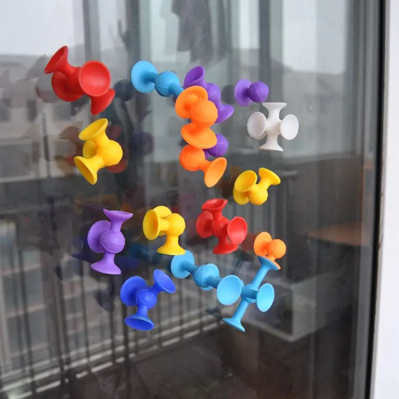 Suction Cup Toy, Soft Throw Darts Set,Building Blocks Pop Sucker Toy,Fidget Toy for Kids,Parent-child Interactive Game - Imagen 3