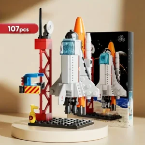 Space Rocket Building Blocks Set STEM Educational DIY Puzzle 3D Assembly Model Construction Toy for Kids Boys Girls School Gift