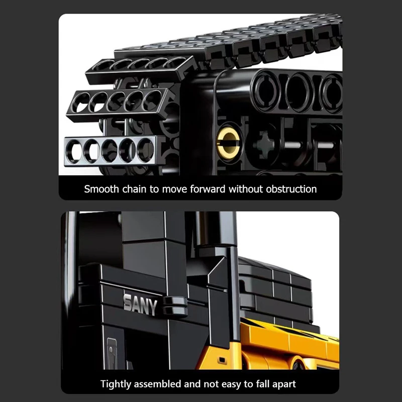 SEMBO BLOCK 1022pcs Excavator Models Building Blocks MOC City Construction Engineering Vehicle Bricks Educational Toys Boys Gift - Imagen 5