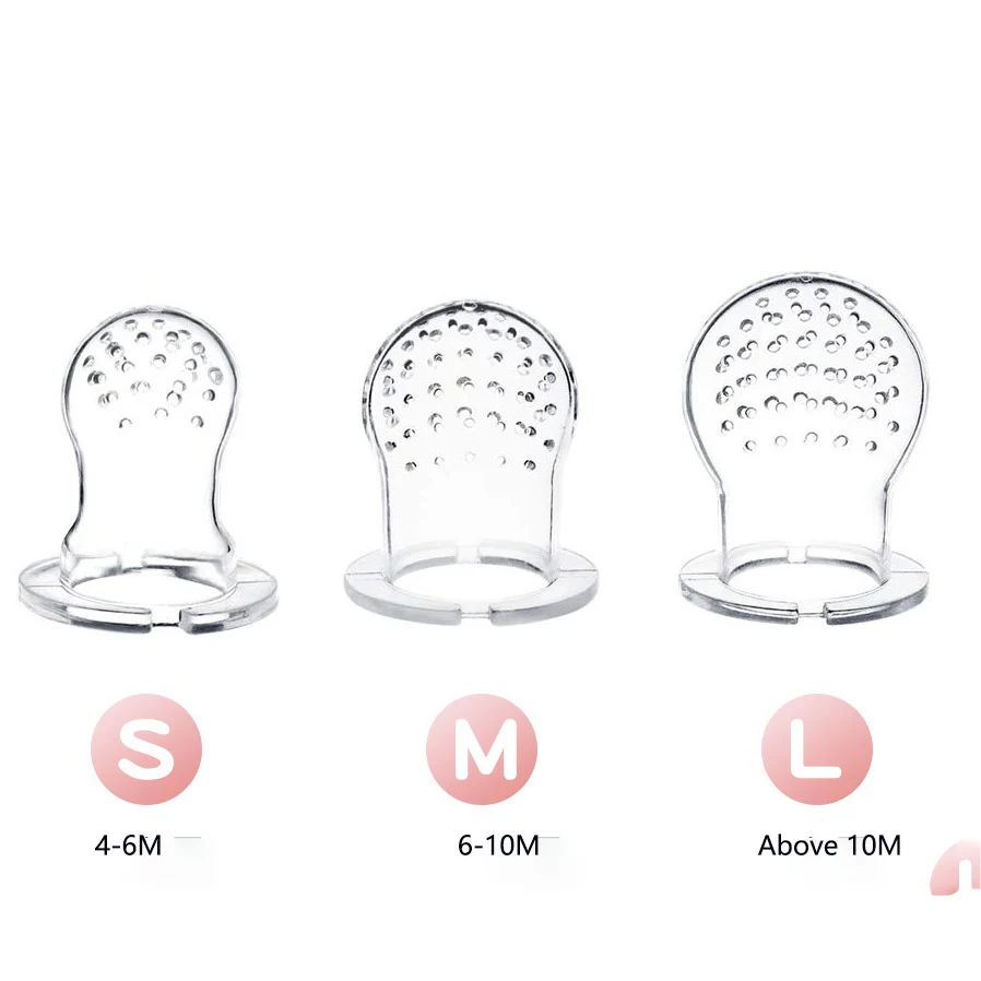 Baby Silicone Fruit Feeder with Cover Baby Mesh Bag Nipple Fresh Food Vegetable Supplement Soother Feeding Teething Pacifier Toy - Imagen 3