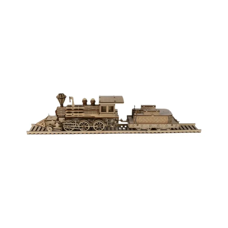 3D Wooden Puzzle Streetcar Sakura Journey Tram Station Retro Car Bus Model DIY Assembly Toys For Children Kids Desk Decoration - Imagen 10