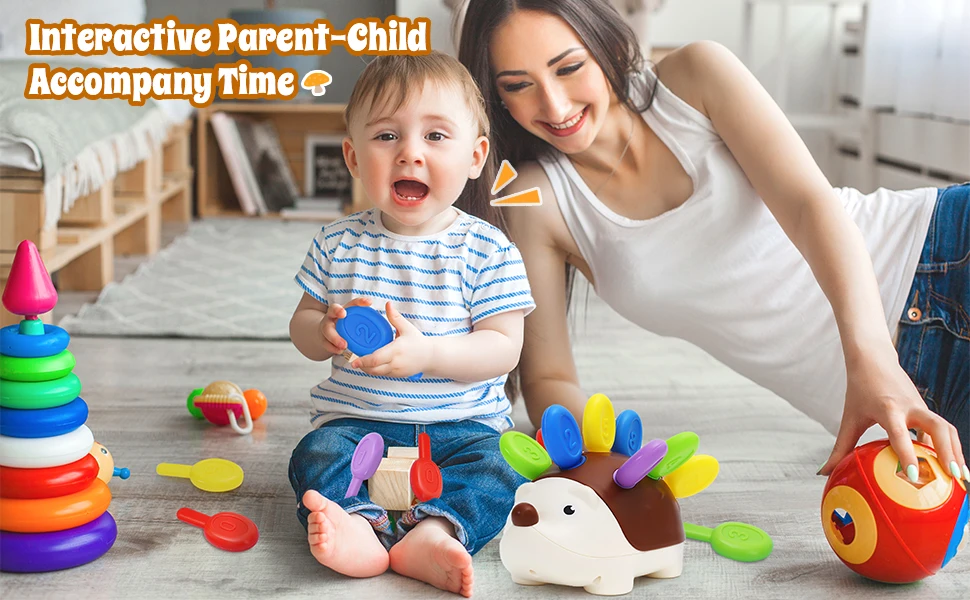 Sensory Hedgehog Toys Toddler Montessori Fine Motor Toys Baby Preschooler Educational Sensory Travel Toys for Age 1 2 3 4 Year - Imagen 15