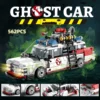 Mini Ghost Racing Car Building Blocks 562PCS MOC RetroAmbulance Bricks DIY Assembly Toy Adults Halloween Christmas Birthday Gift
